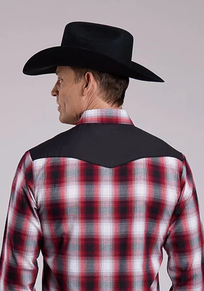 Roper 2901 Retro Contrast (Red) - Men's Western Shirt