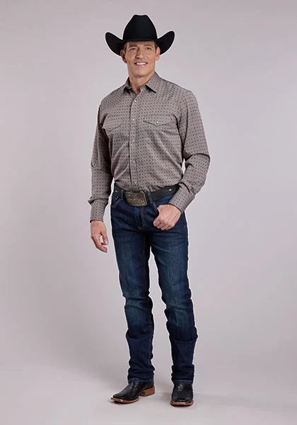 Roper 2910 Double Diamonds (Grey) - Men's Western Shirt