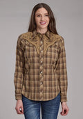 Roper 2129 Ombre Plaid (Brown) - Women's Western Shirt