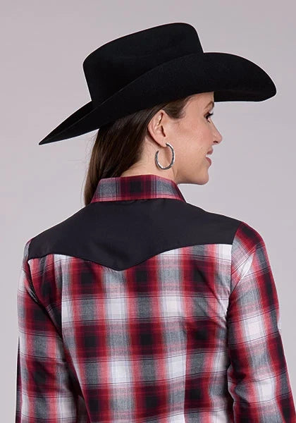 Roper 2901 Black Plaid (Red) - Women's Western Shirt