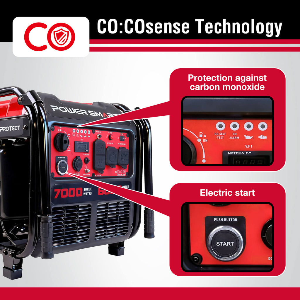 7000W Inverter Generator w/ CO Alert PS5055C