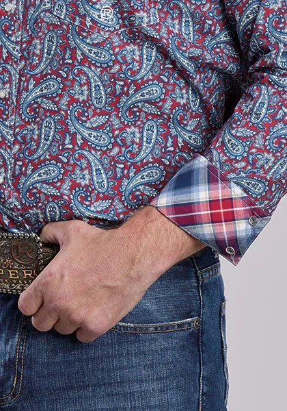Roper 2880 Bandana Paisley (Red) - Men's Western Shirt