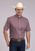 Roper 2882 Tile Foulard (Red) - Men's Short Sleeve Shirt