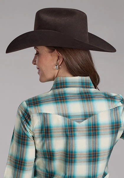 Roper 2245 Taos Plaid (Blue) - Women's Western Shirt