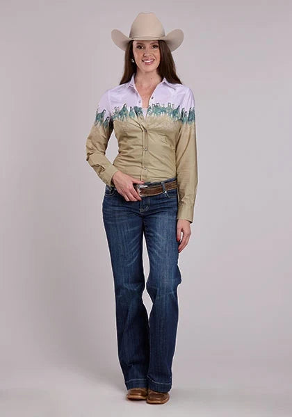 Roper 2927 Run Wild (Brown) - Women's Western Shirt