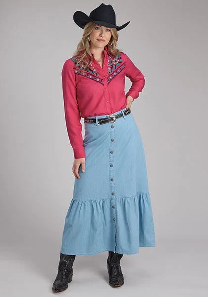 Roper 2334 Floral Front (Pink) - Women's Western Shirt