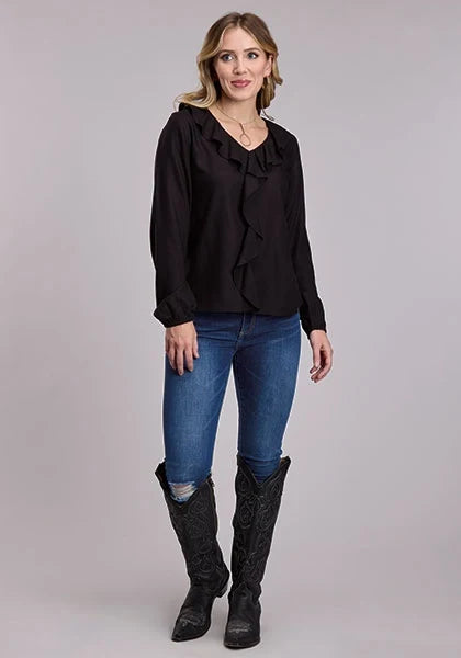 Roper 3106 Long Sleeve (Black) - Women's Blouse