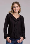 Roper 3106 Long Sleeve (Black) - Women's Blouse