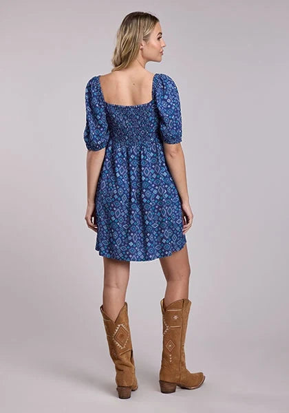 Roper 2856 Aztec Diamonds (Blue) - Women's Dress