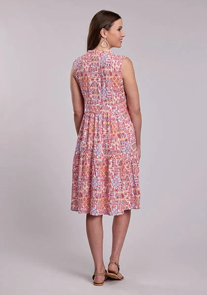 Roper 2936 Aztec Patchwork (Pink) - Women's Dress