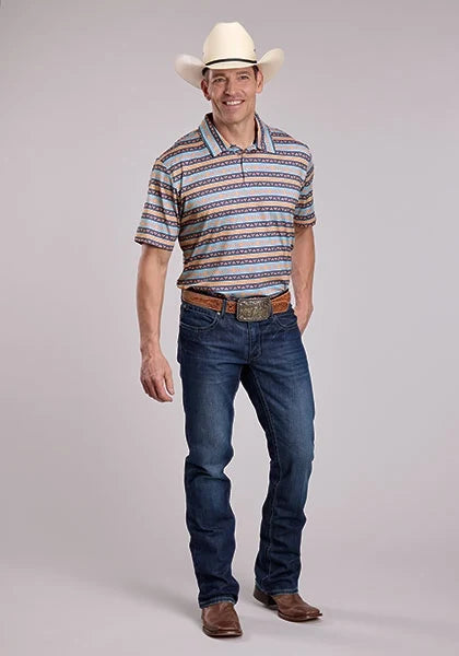 Roper 3021 Aztec Stripes (Multi) - Men's Activewear Shirt