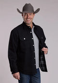 Roper 3345 Solid (Black) - Men's Canvas Shirt Jacket