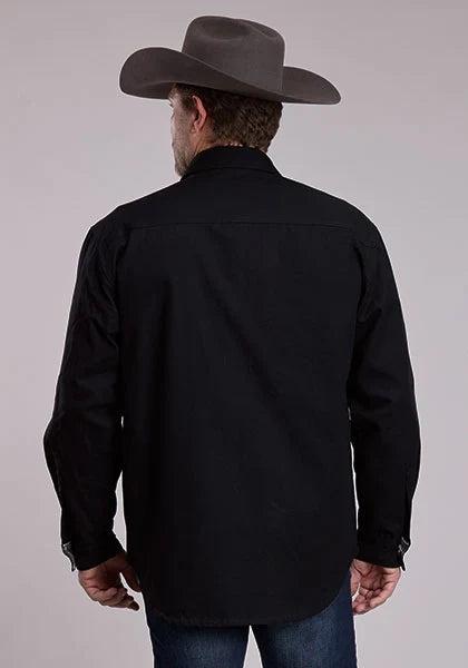 Roper 3345 Solid (Black) - Men's Canvas Shirt Jacket