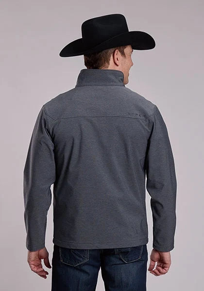 Roper 3418 Textured Fleece (Grey) - Men's Softshell Jacket