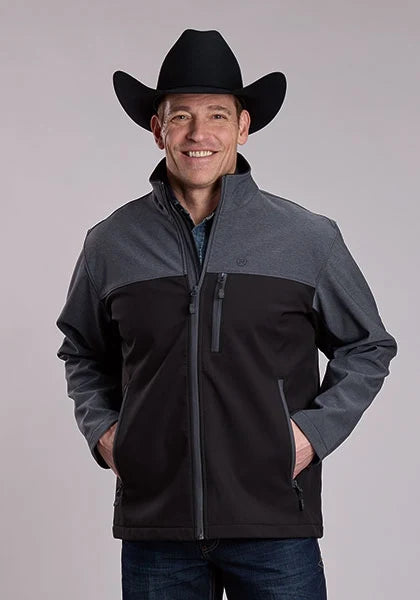 Roper 3418 Tech Fleece (Black) - Men's Softshell Jacket
