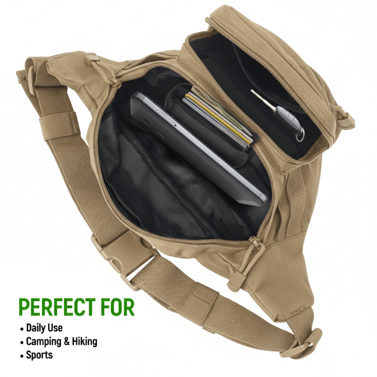 XGear Tactical Hunting Fanny Pack with USA Flag Patch