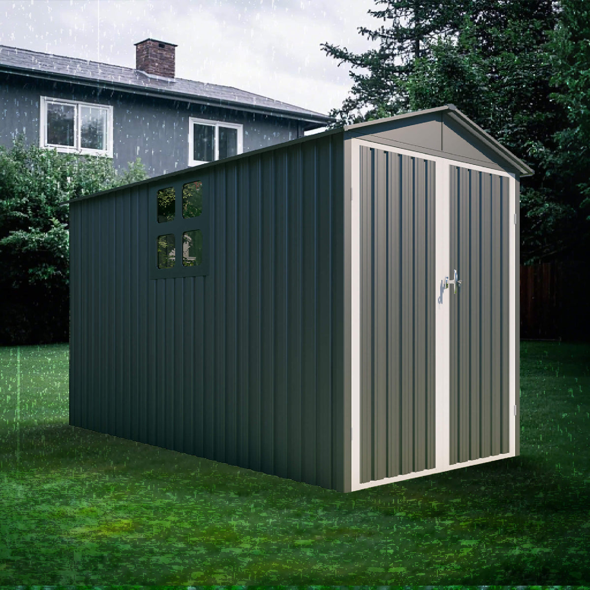 [05X10FT] Large Weatherproof Outdoor Motocycle And Tools Storage Shed (SAK91642)