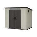 [06X08FT] Outdoor Resin Storage Shed With Lockable Double Doors And Sloping Roof (SAK73286)