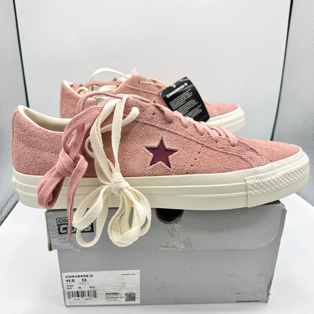 Converse One Star Pro OX Shoes Cherry Vision Canyon Dusk Pink Suede Leather