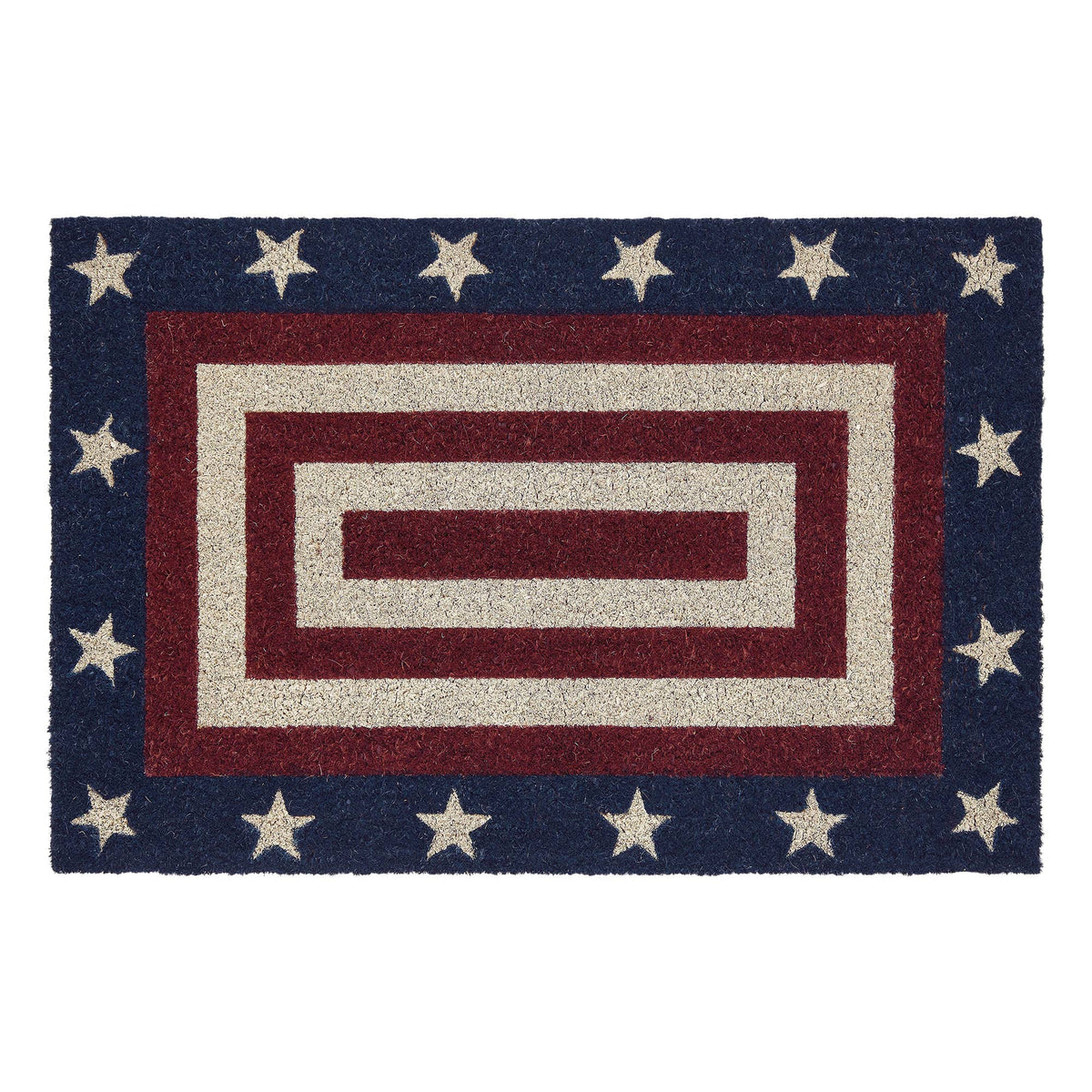 Americana Coir Entry Rug 20x30 Stars and Stripes
