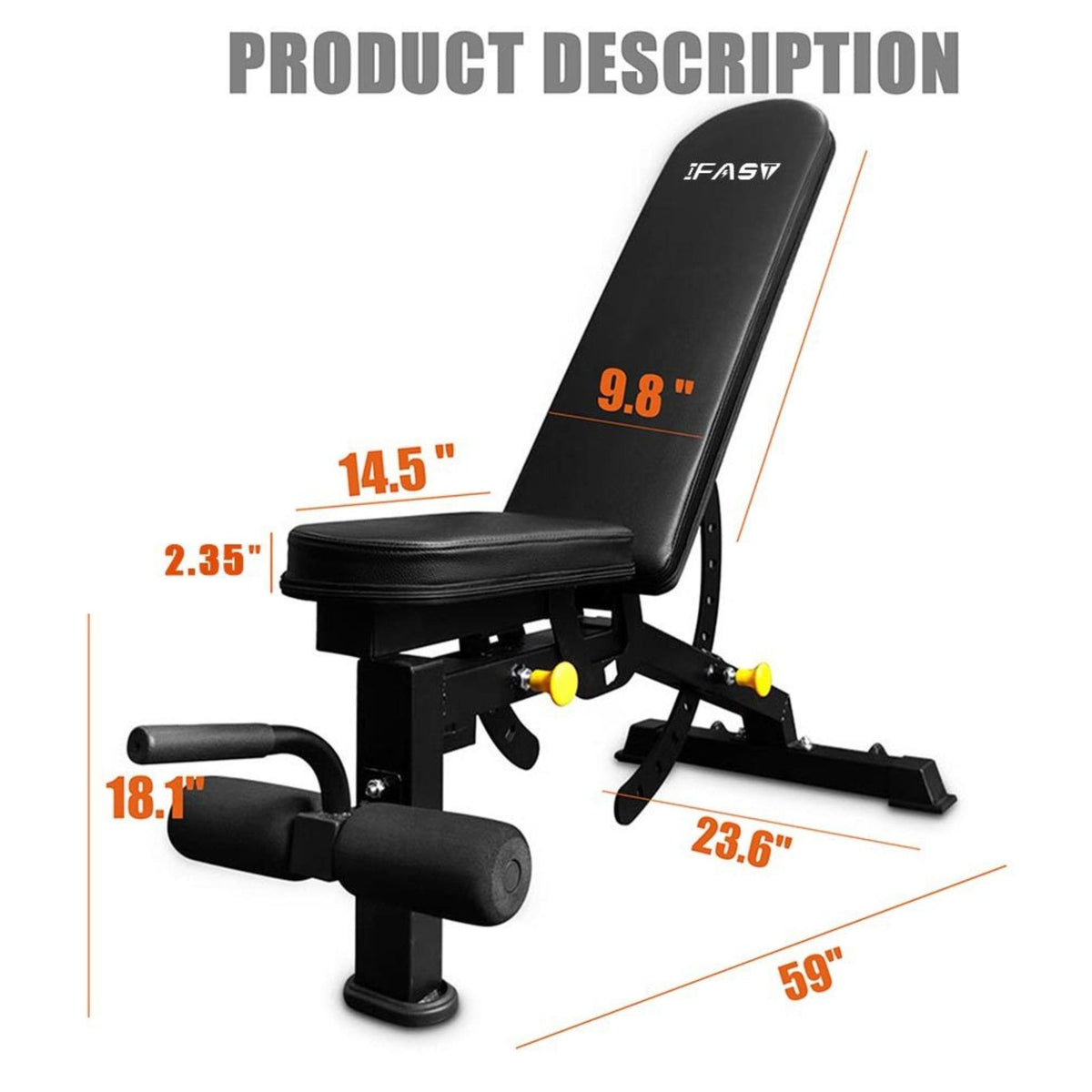 1000LBS Multi-Functional Barbell Rack Squat Power Cage With Weight Bench (SAK35822)