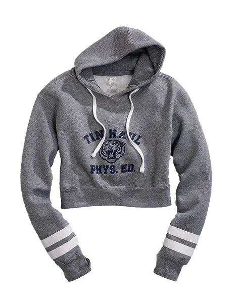 Tin Haul Tiger Print (Grey) - Women's Hoodie Sweatshirt