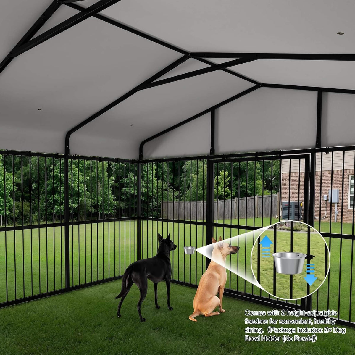 [10X20FT] Large Heavy-Duty Dog Kennel With Waterproof Roof And Dual Doors (SAK94571)