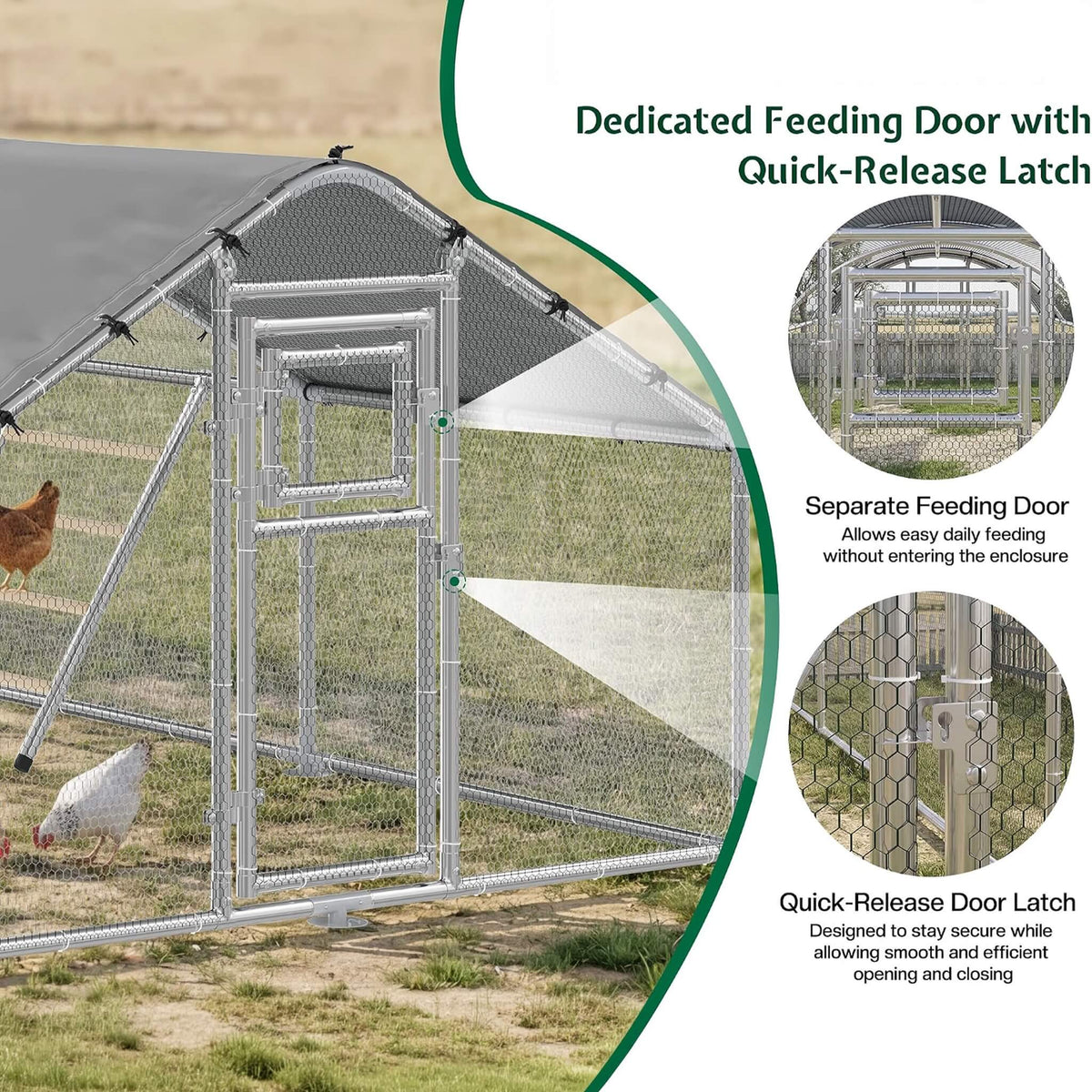Extra-Large Walk-In Chicken Coop With Spire Roof (SAK84163)