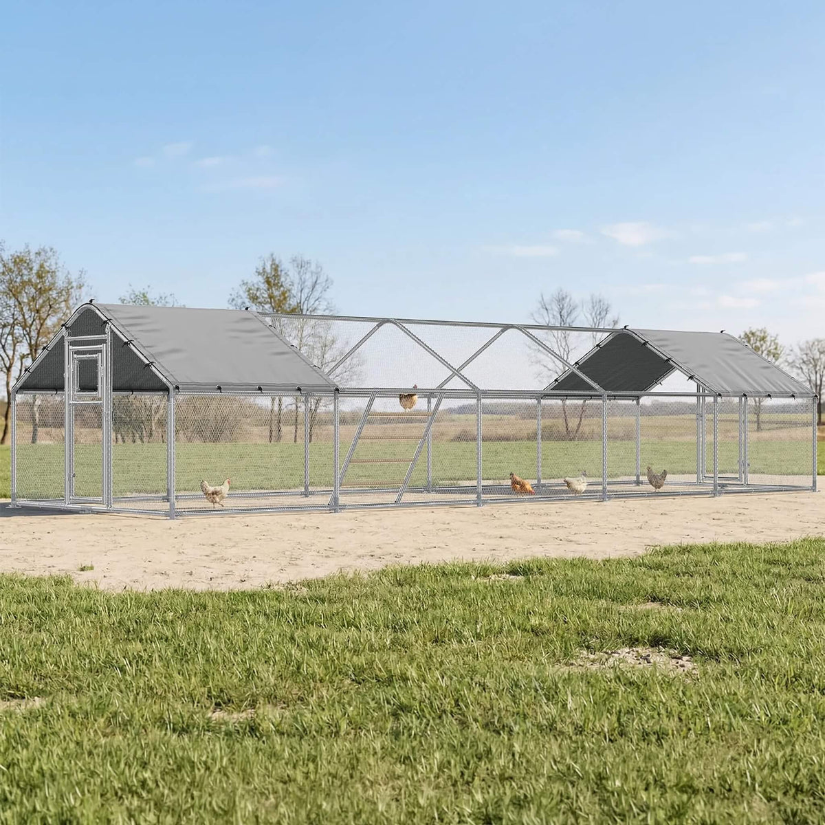 Extra-Large Walk-In Chicken Coop With Spire Roof (SAK84163)