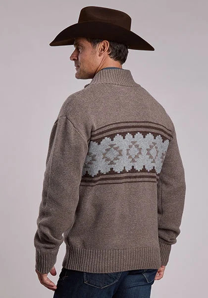 Stetson 3181 Serape Horse (Brown) - Men's Cardigan Sweater