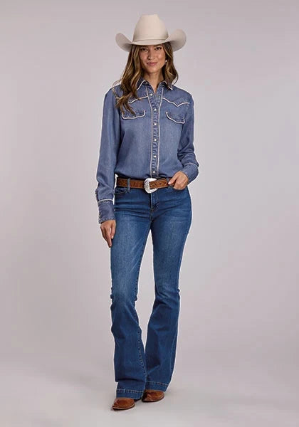 Stetson Tencel Denim (Blue) - Women's Western Shirt