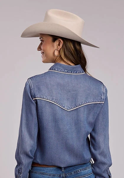 Stetson Tencel Denim (Blue) - Women's Western Shirt