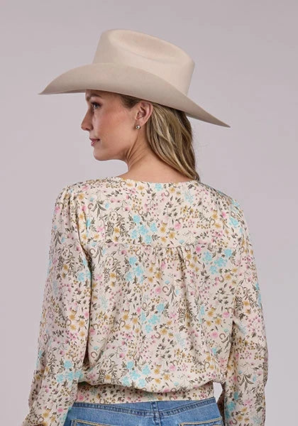 Stetson 2914 Prairie Floral (Cream) - Women's Blouse