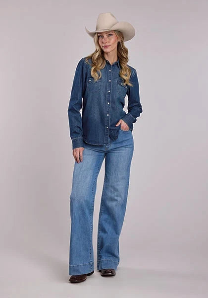 Stetson Dark Denim (Blue) - Women's Western Shirt