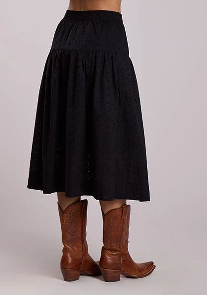 Stetson 2916 Lawn Eyelets (Black)  - Women's Skirt