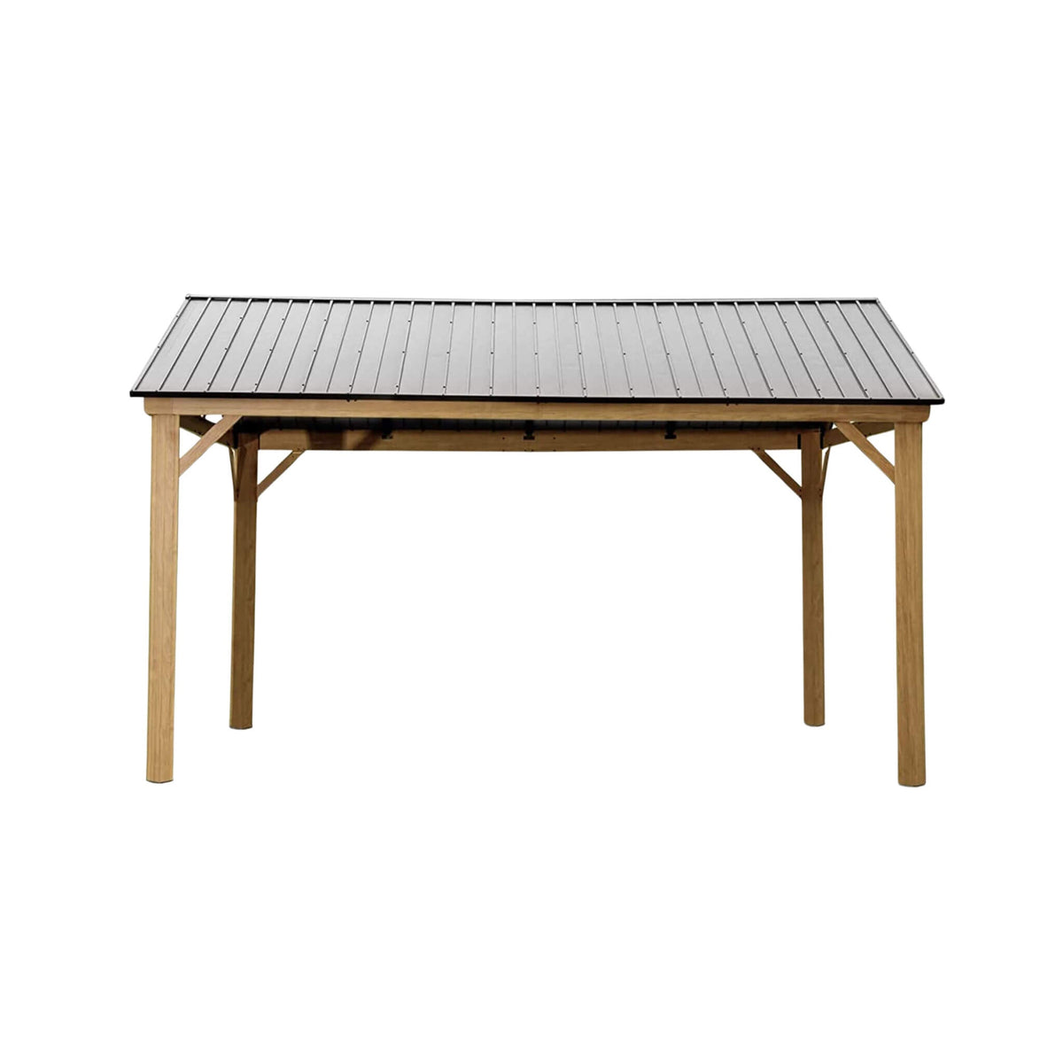 [12X14FT] Hardtop All-Weather Outdoor Gazebo With Galvanized Steel Roof (SAK83261)