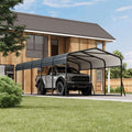 [12X24FT] Large Heavy-Duty Outdoor Metal Carport Kit With Galvanized Steel Roof (SAK53849)