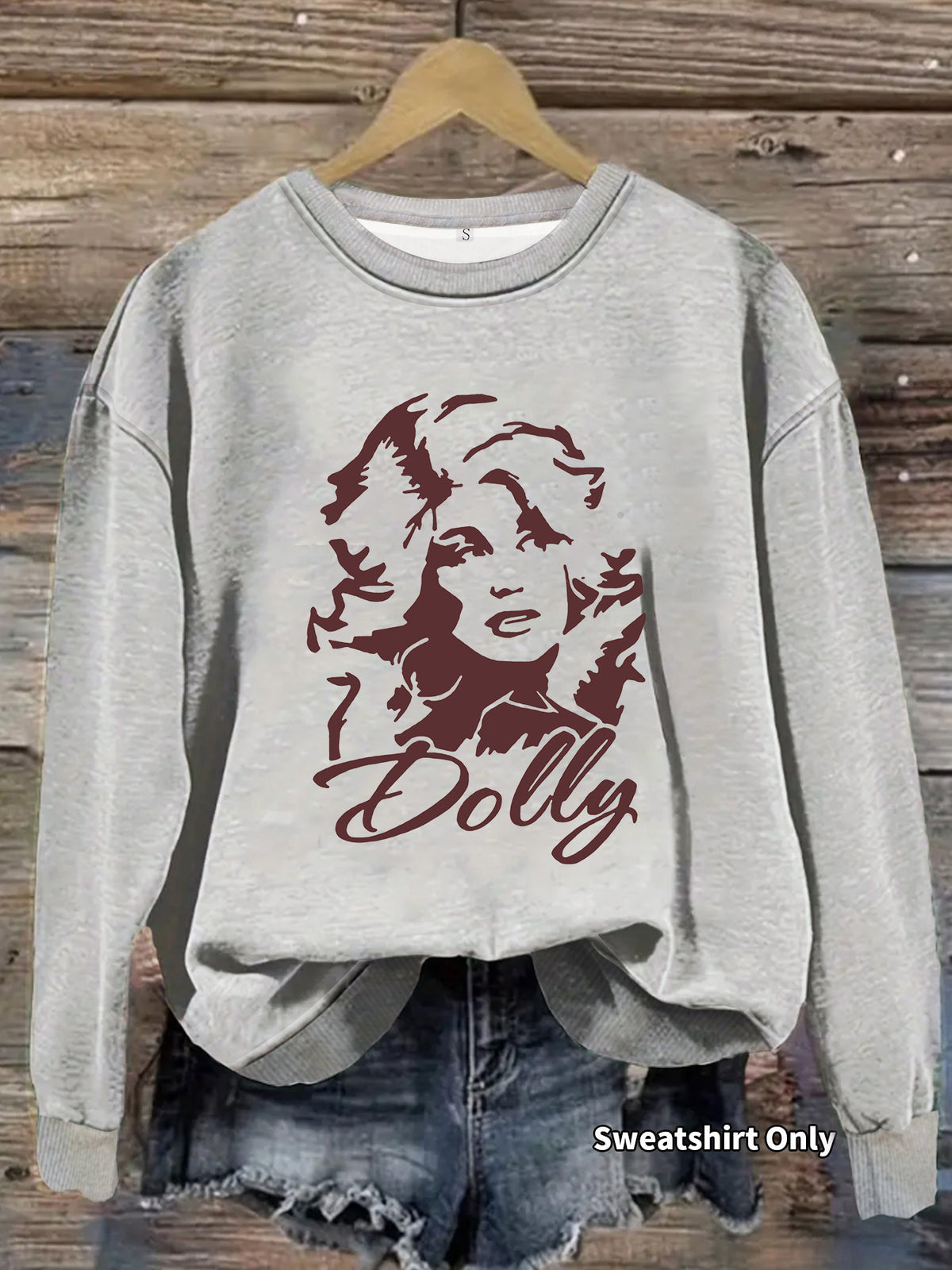 Loose velvet sweatshirt