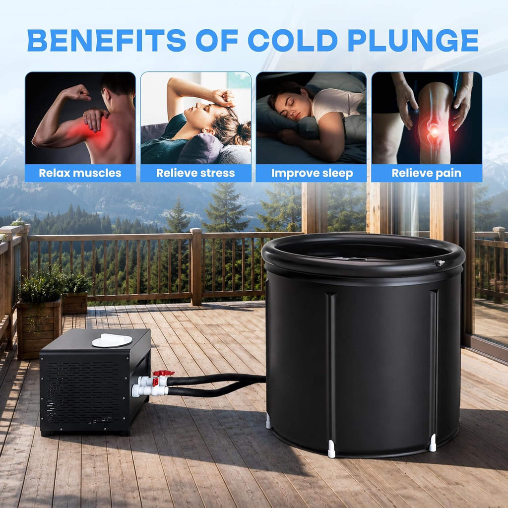 1/3HP Foldable Cold Plunge Tub With Smart Ice Bath Water Chiller (SAK16452)