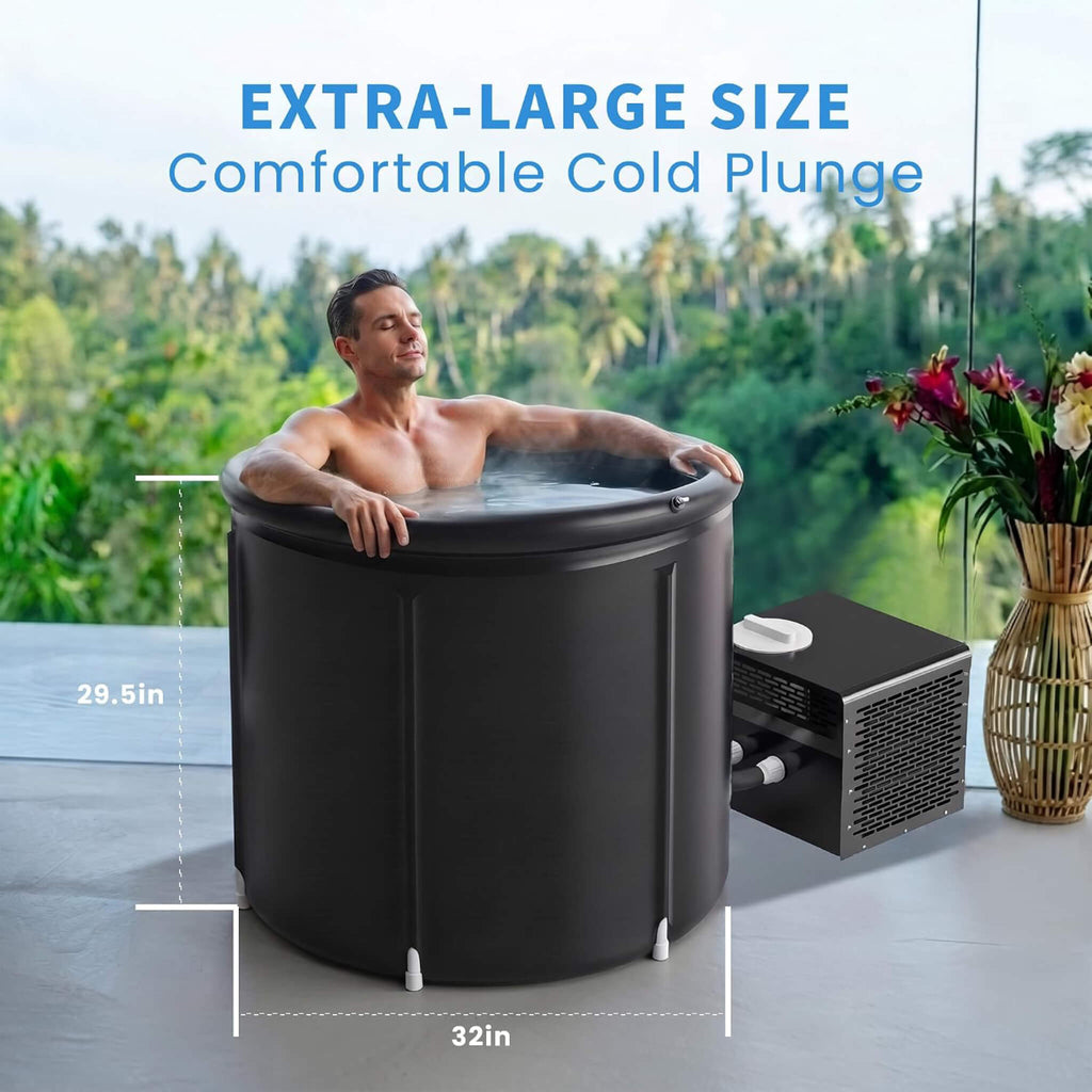 1/3HP Foldable Cold Plunge Tub With Smart Ice Bath Water Chiller (SAK16452)