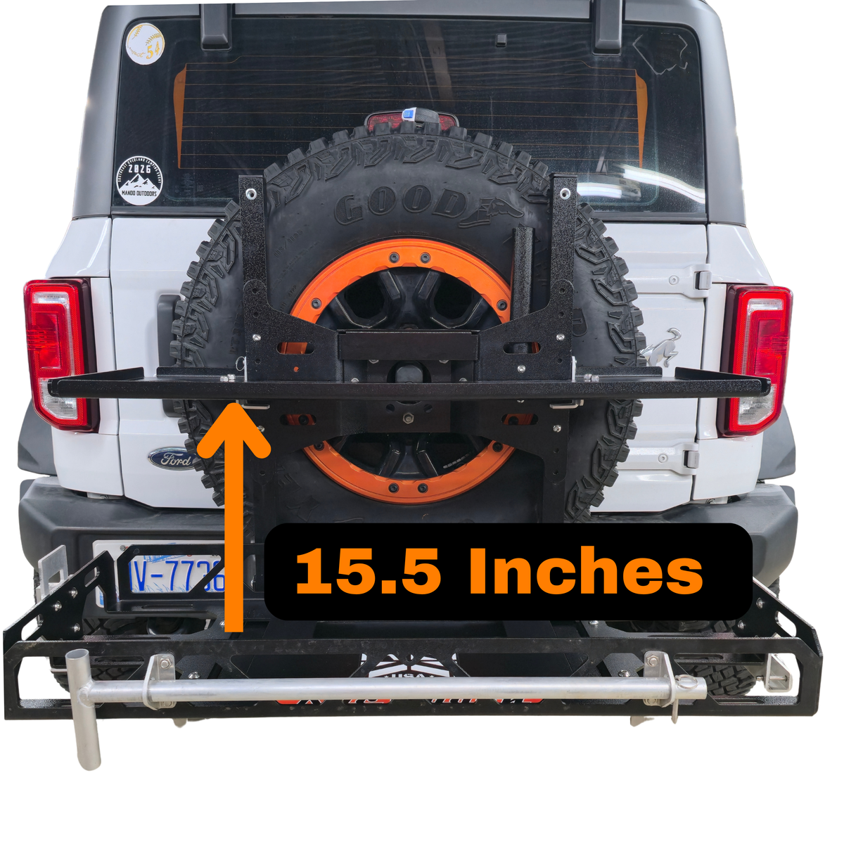 Ford Bronco Raptor (2022+) Swing-Away Cargo Rack & Bike Carrier | rucRak Grunt