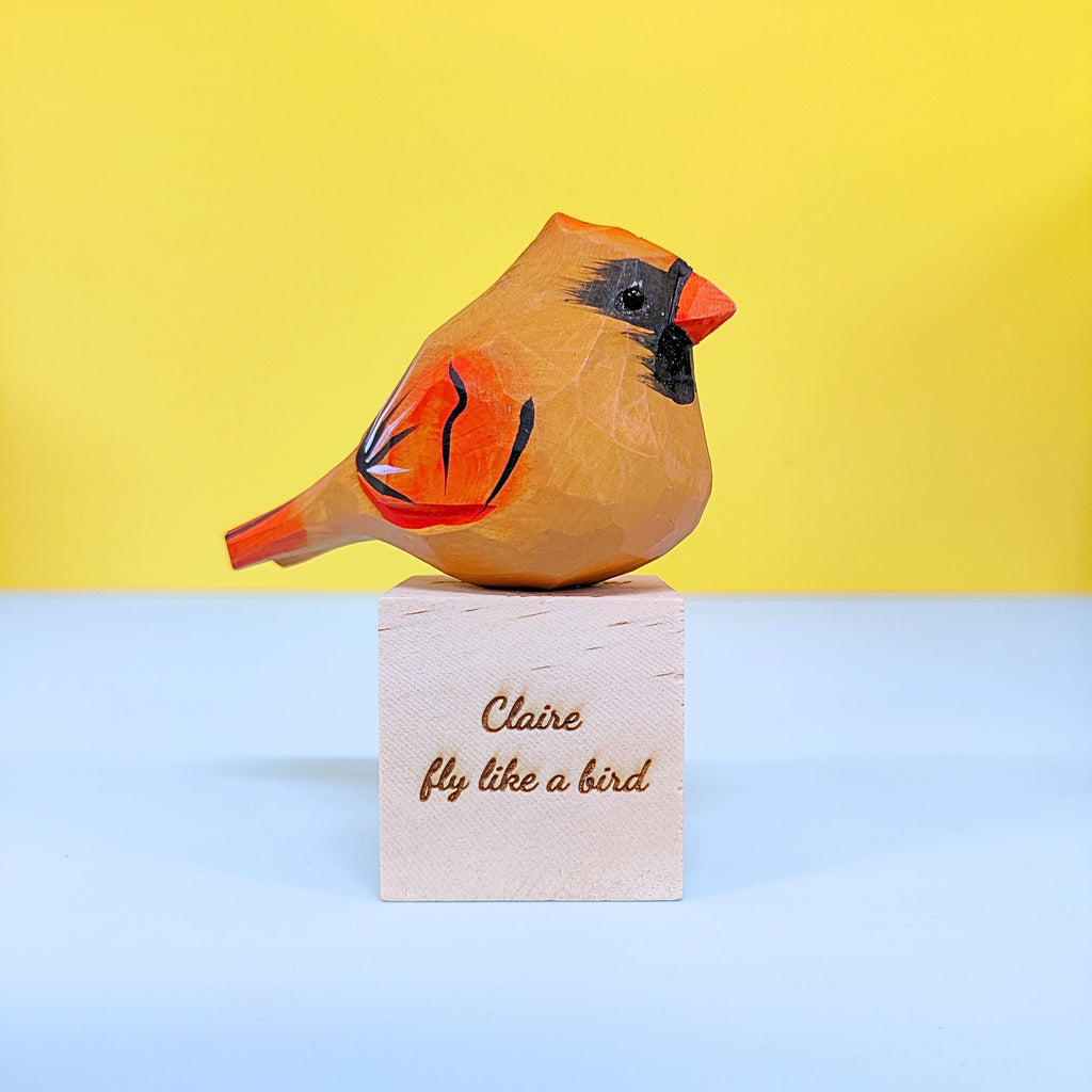Hand-Carved Cardinal Bird DIY Painting Kit – Nature-Inspired Decor & Gifts
