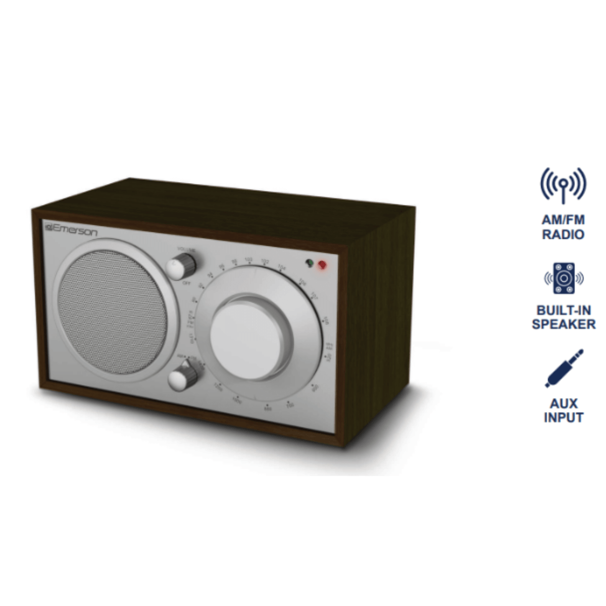 Emerson AM / FM Radio with Built-In Speaker