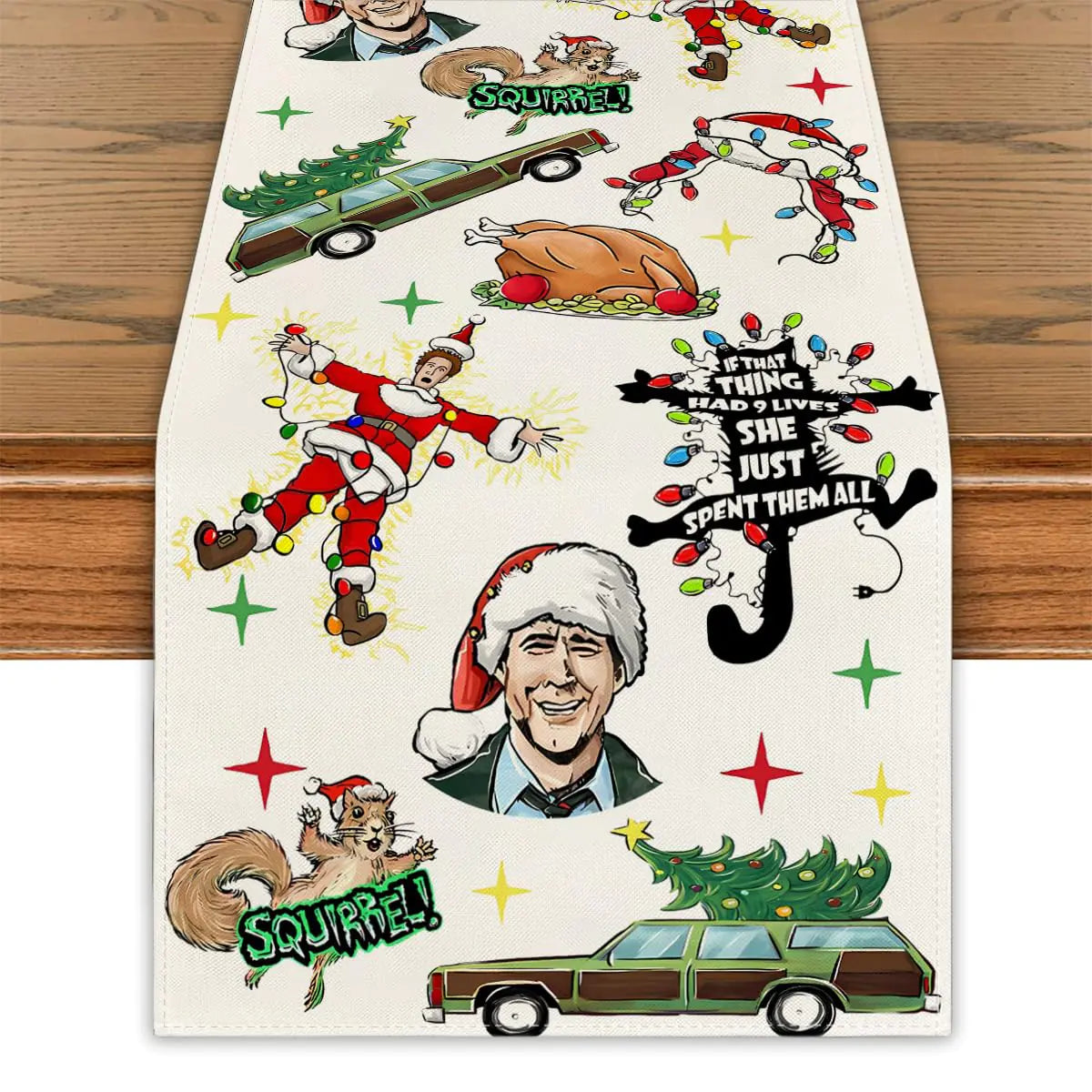 Funny Christmas Vacation Table Runner