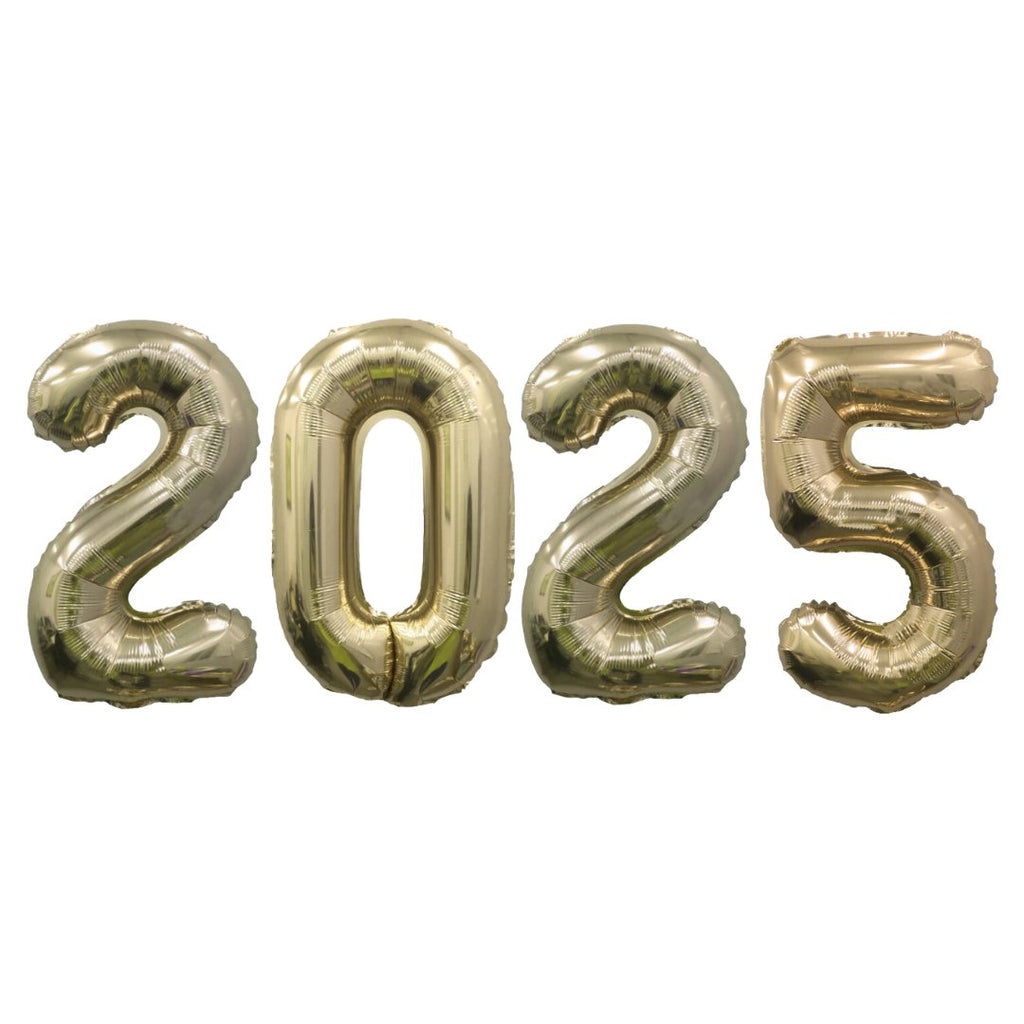2025 Gold Number Balloons