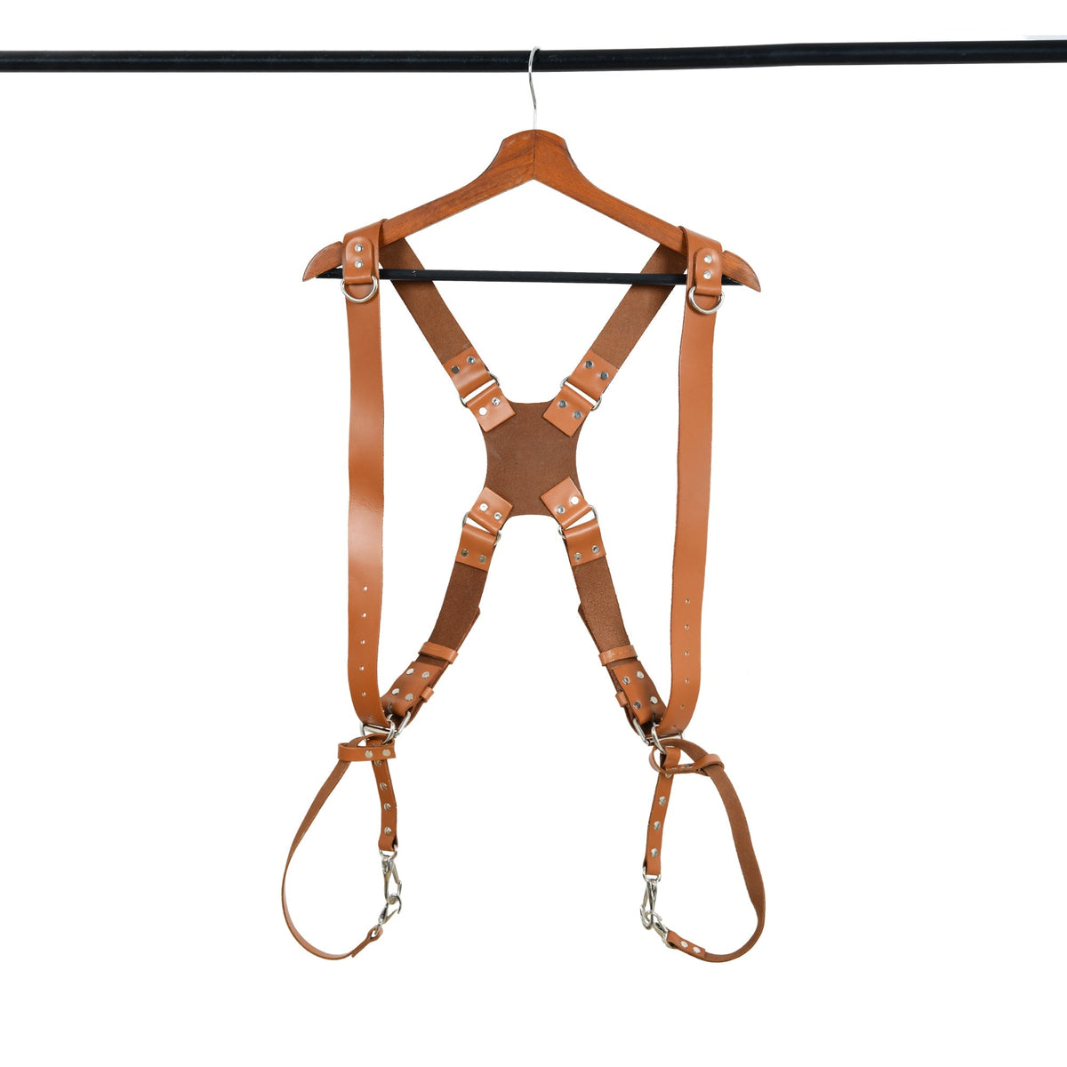 Double Camera Strap Harness- Tan Brown