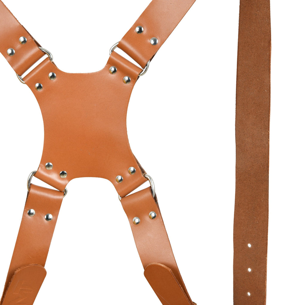 Double Camera Strap Harness- Tan Brown