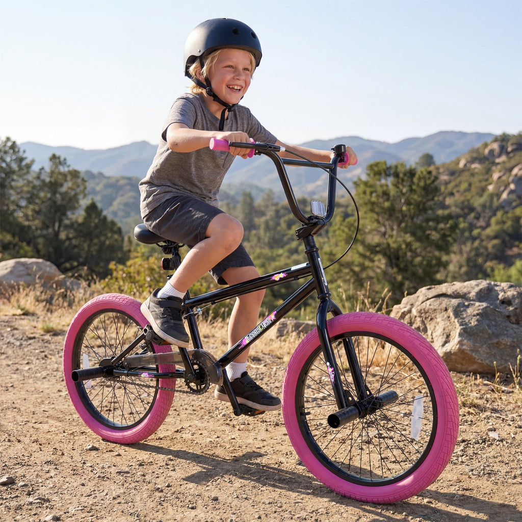 20" Trick Bicycle with 360 Degree Steering and Adjustable Seat for Kids and Teens