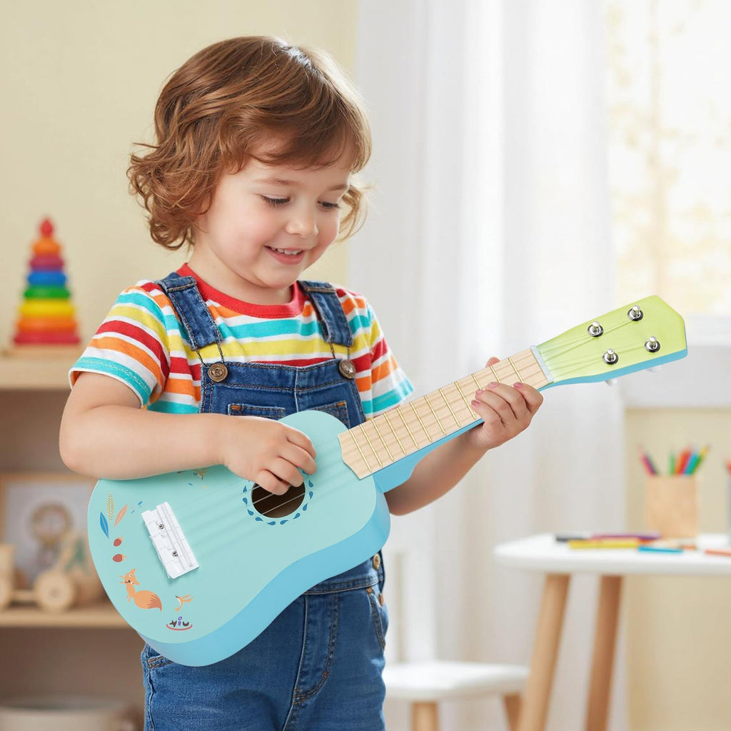 21 Inch Ukulele Guitar for Kids with Basswood Body for 3+ Years Old