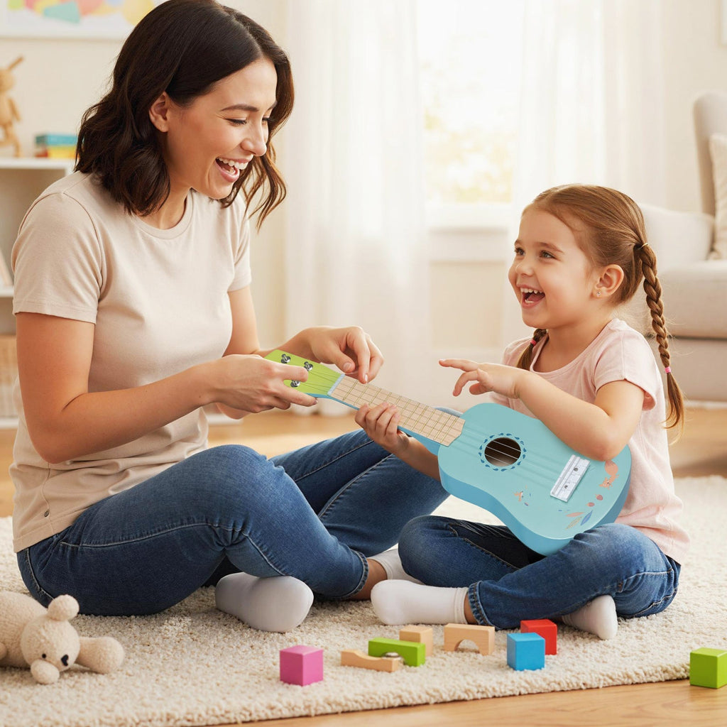 21 Inch Ukulele Guitar for Kids with Basswood Body for 3+ Years Old